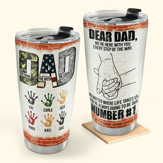 SHOESEMBROIDERED 20,30,40 Oz Stainless Tumbler - Dad Number One - Perfect for Every Occasion - EBDR01160524