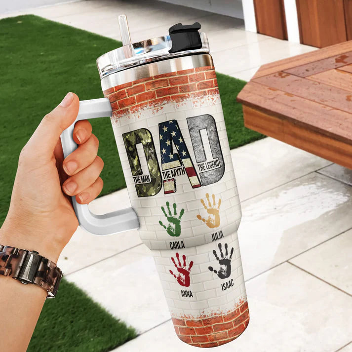 SHOESEMBROIDERED 20,30,40 Oz Stainless Tumbler - Dad Number One - Perfect for Every Occasion - EBDR01160524