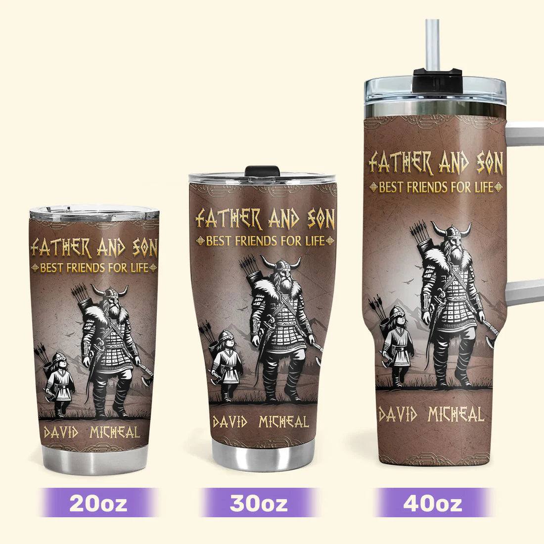 SHOESEMBROIDERED 20,30,40 Oz Stainless Tumbler - Father And Son Best Friends For Life - Perfect for Every Occasion - EBDR01160524