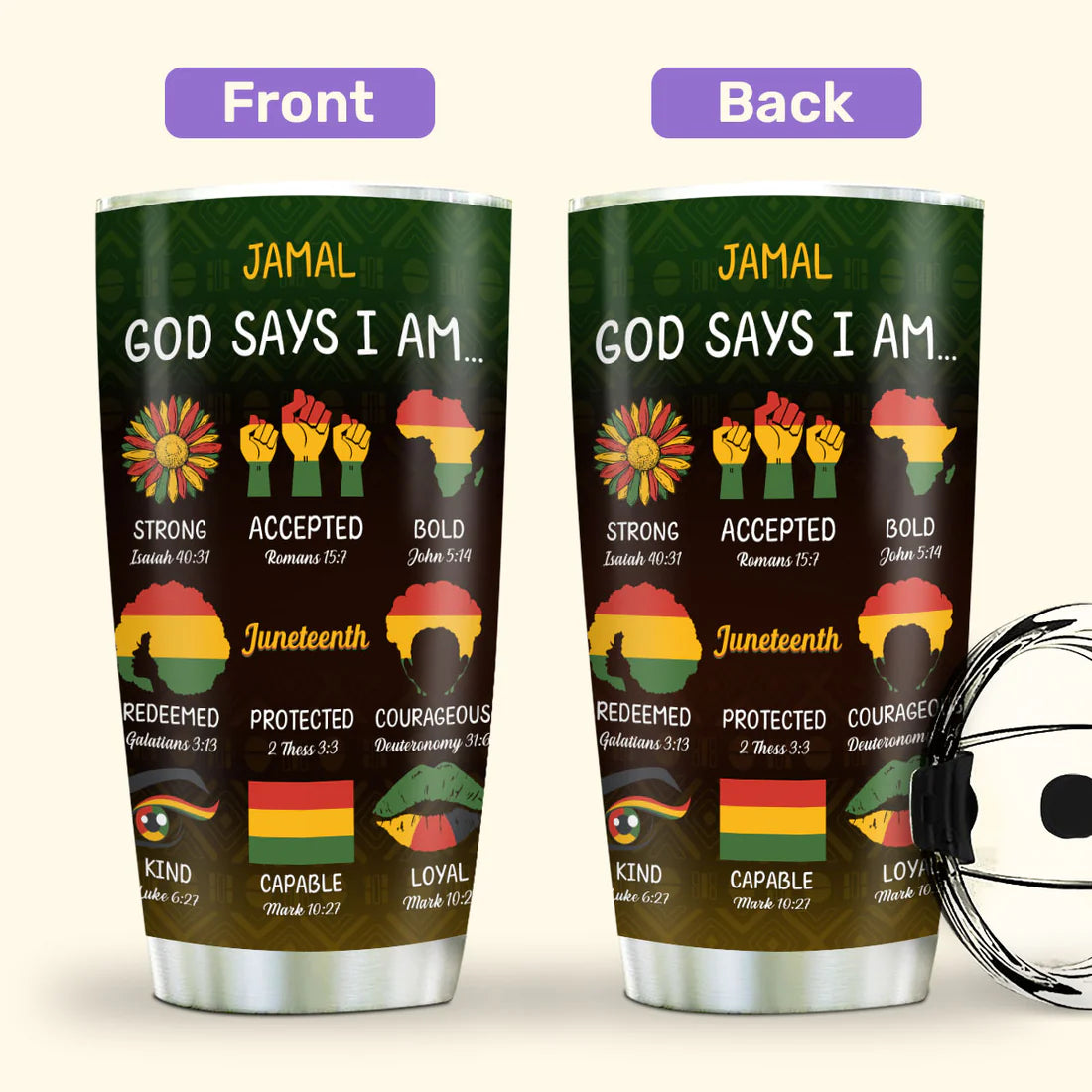 SHOESEMBROIDERED 20,30,40 Oz Stainless Tumbler - God Says I Am - Perfect for Every Occasion - EBDR01160524