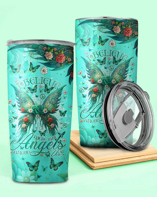 SHOESEMBROIDERED 20,30,40 Oz Stainless Tumbler - I BELIEVE THERE ARE ANGELS AMONG US WINGS - Perfect for Every Occasion - EBDR01160524