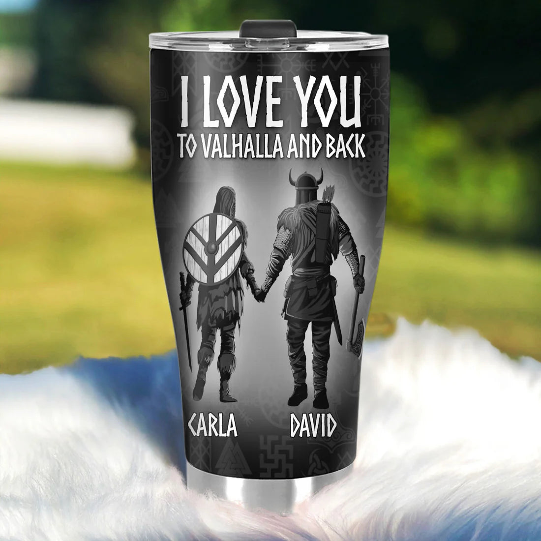 SHOESEMBROIDERED 20,30,40 Oz Stainless Tumbler - I Love You To Valhalla And Back - Perfect for Every Occasion - EBDR01160524