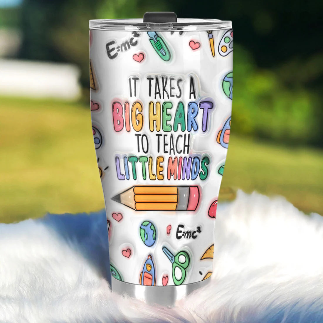 SHOESEMBROIDERED 20,30,40 Oz Stainless Tumbler -It Takes Big Heart To Teach Little Minds - Perfect for Every Occasion - EBDR01160524