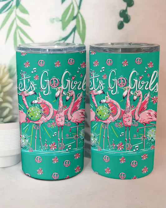 SHOESEMBROIDERED 20,30,40 Oz Stainless Tumbler - LET'S GO GIRLS FLAMINGO - Perfect for Every Occasion - EBDR01160524