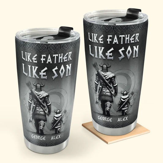 SHOESEMBROIDERED 20,30,40 Oz Stainless Tumbler - Like Father Like Son - Perfect for Every Occasion - EBDR01160524