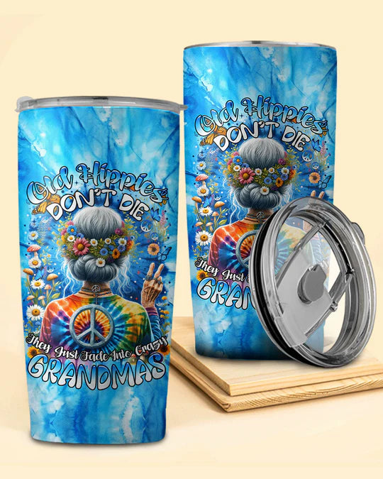 SHOESEMBROIDERED 20,30,40 Oz Stainless Tumbler - OLD HIPPIE TIE DYE - Perfect for Every Occasion - EBDR01160524