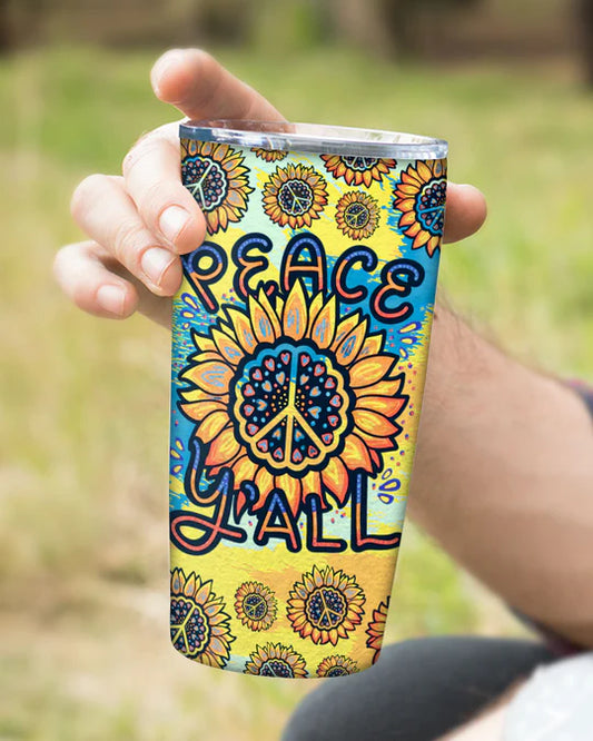 SHOESEMBROIDERED 20,30,40 Oz Stainless Tumbler - PEACE Y'ALL TIE DYE - Perfect for Every Occasion - EBDR01160524