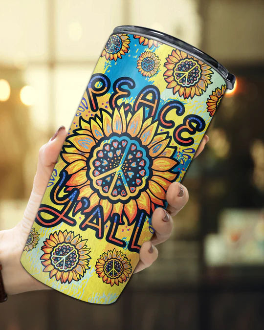 SHOESEMBROIDERED 20,30,40 Oz Stainless Tumbler - PEACE Y'ALL TIE DYE - Perfect for Every Occasion - EBDR01160524