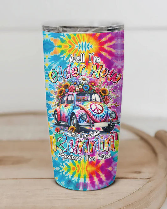 SHOESEMBROIDERED 20,30,40 Oz Stainless Tumbler - RUNNING AGAINST THE WIND TIE DYE - Perfect for Every Occasion - EBDR01160524