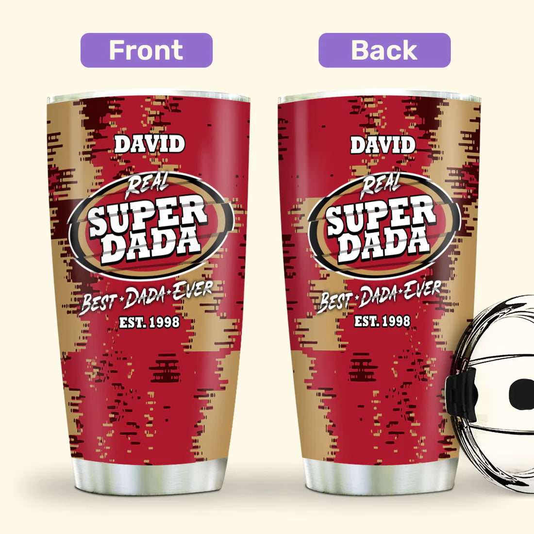 SHOESEMBROIDERED 20,30,40 Oz Stainless Tumbler - Real Super Dad - Perfect for Every Occasion - EBDR01160524