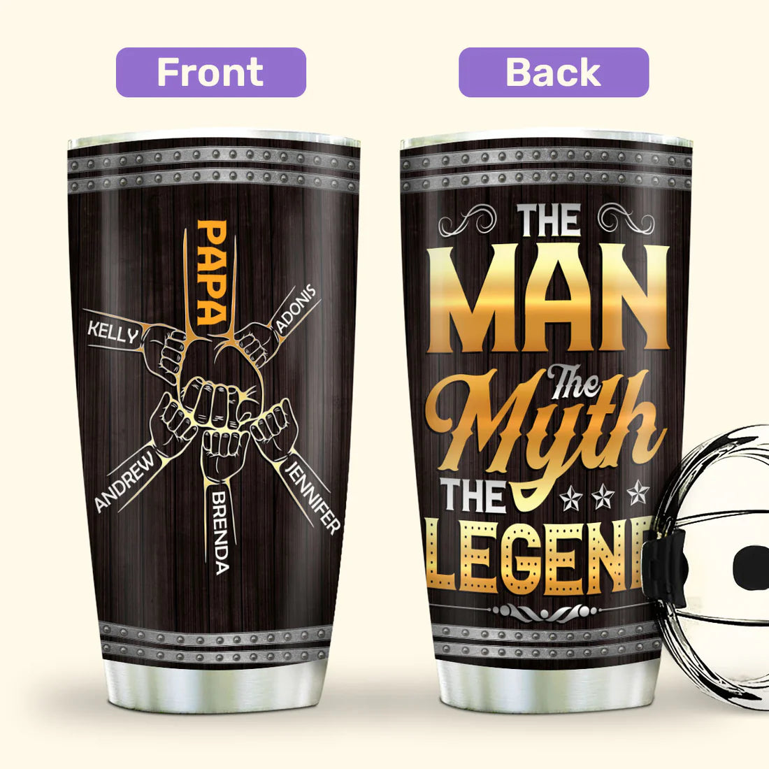 SHOESEMBROIDERED 20,30,40 Oz Stainless Tumbler - The Man The Myth The Legend - Perfect for Every Occasion - EBDR01160524