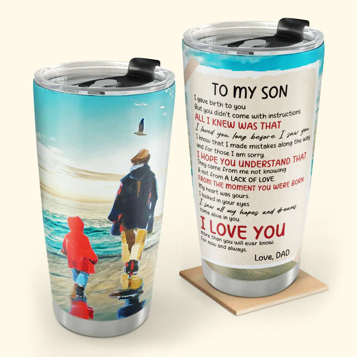 SHOESEMBROIDERED 20,30,40 Oz Stainless Tumbler - To My Son - Perfect for Every Occasion - EBDR01160524