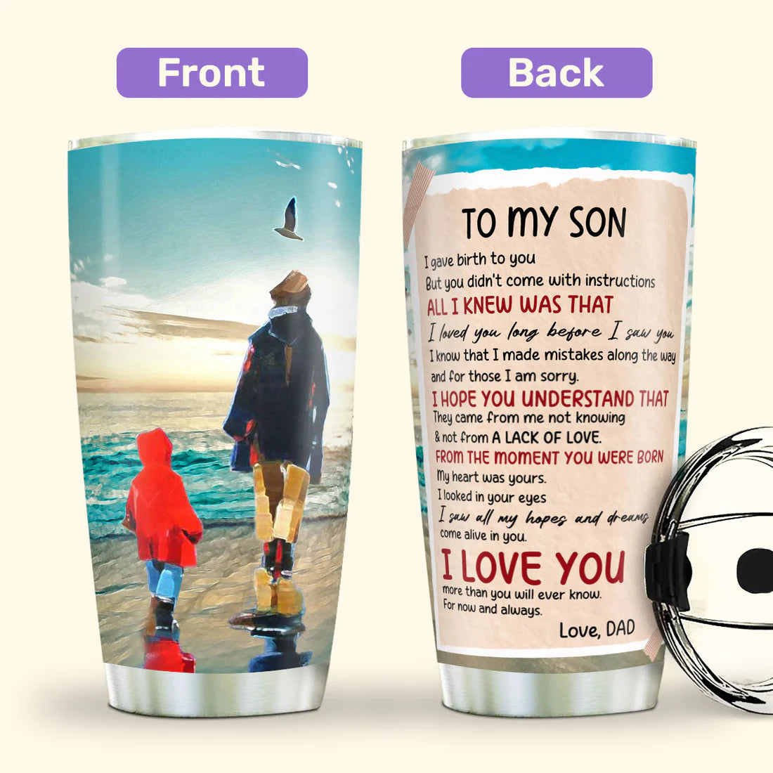 SHOESEMBROIDERED 20,30,40 Oz Stainless Tumbler - To My Son - Perfect for Every Occasion - EBDR01160524