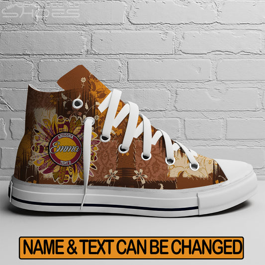 EShoes Personalized Women's Canvas Shoes Arizona, Boho-Chic Shoes, Custom Name & Text Shoes.