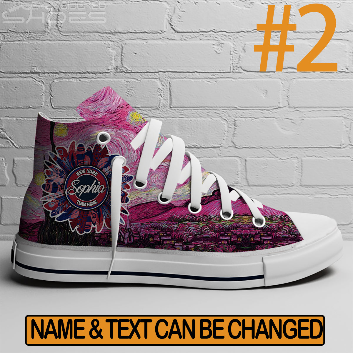 EShoes Personalized Women's Canvas Shoes New York, Boho-Chic Shoes, Custom Name & Text Shoes.