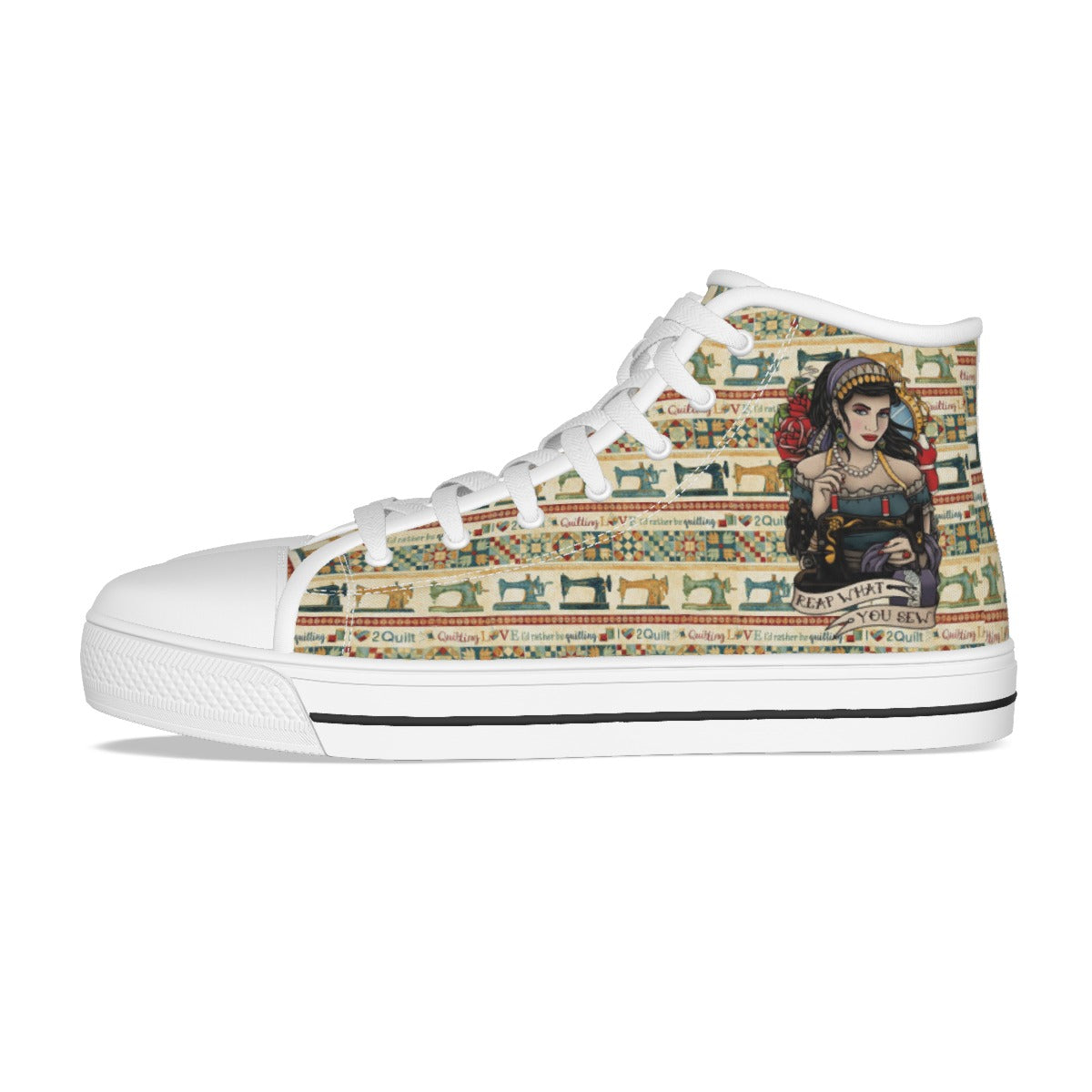 EShoes Personalized Women's Canvas Shoes, Reap What You Saw Shoes, Custom Name Shoes.