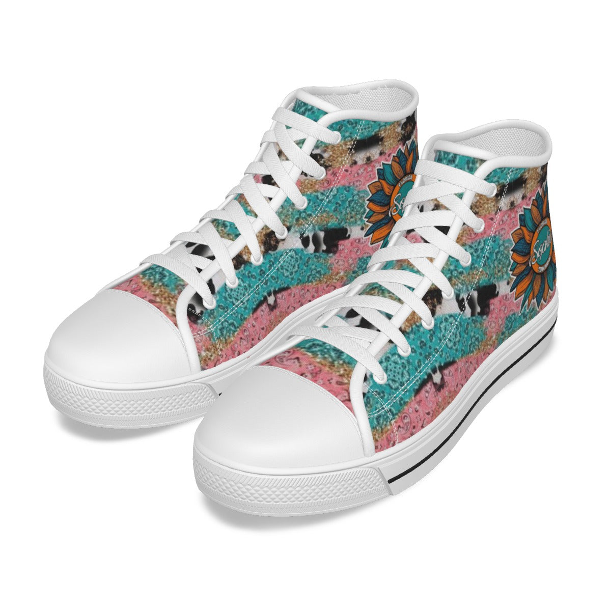 EShoes Personalized Women's Canvas Shoes Florida, Boho-Chic Shoes, Custom Name & Text Shoes.