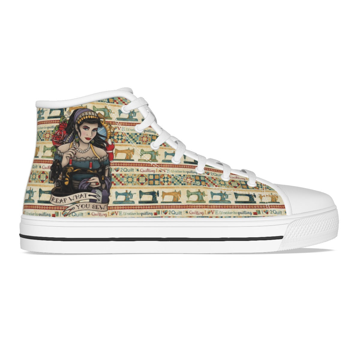 EShoes Personalized Women's Canvas Shoes, Reap What You Saw Shoes, Custom Name Shoes.